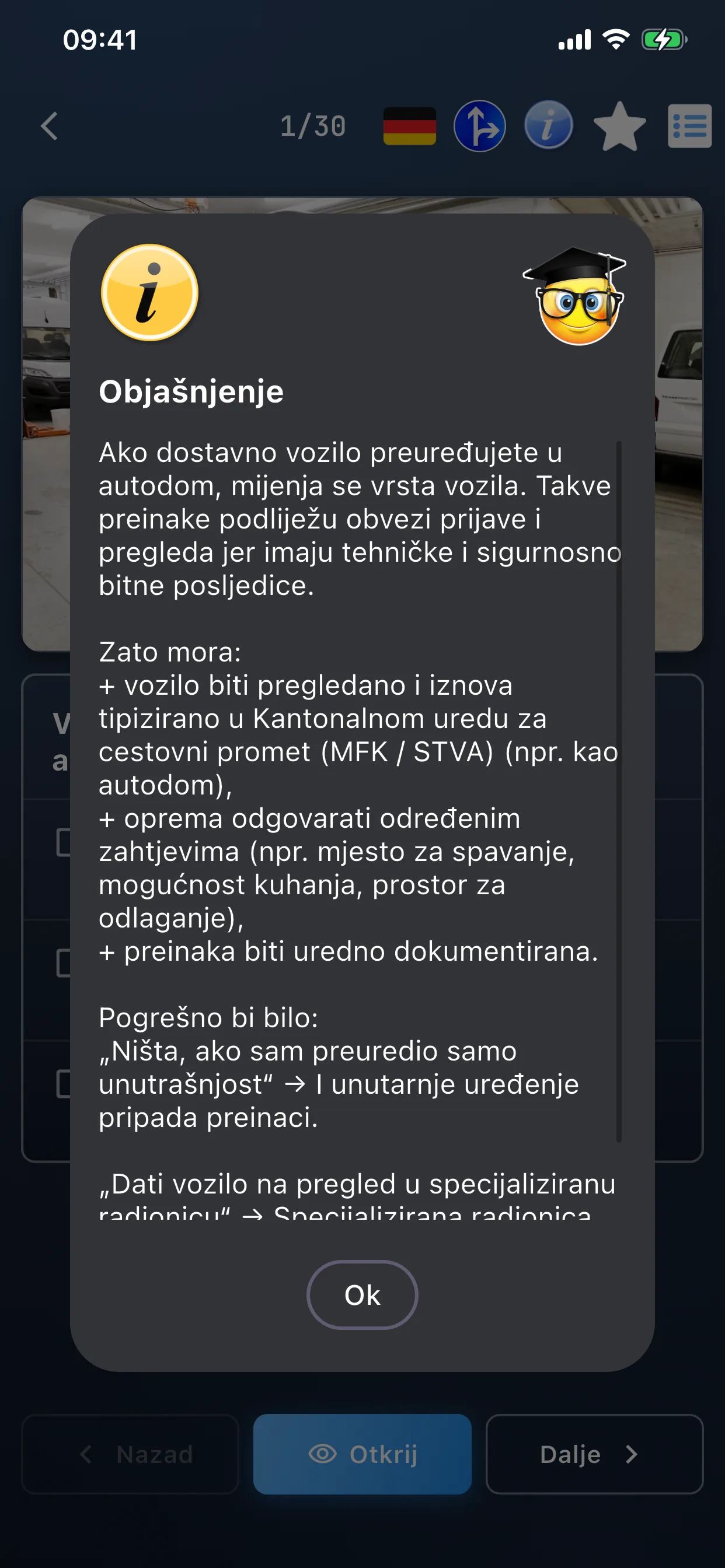Aplikacija za auto teoriju – detaljno objašnjenje pitanja