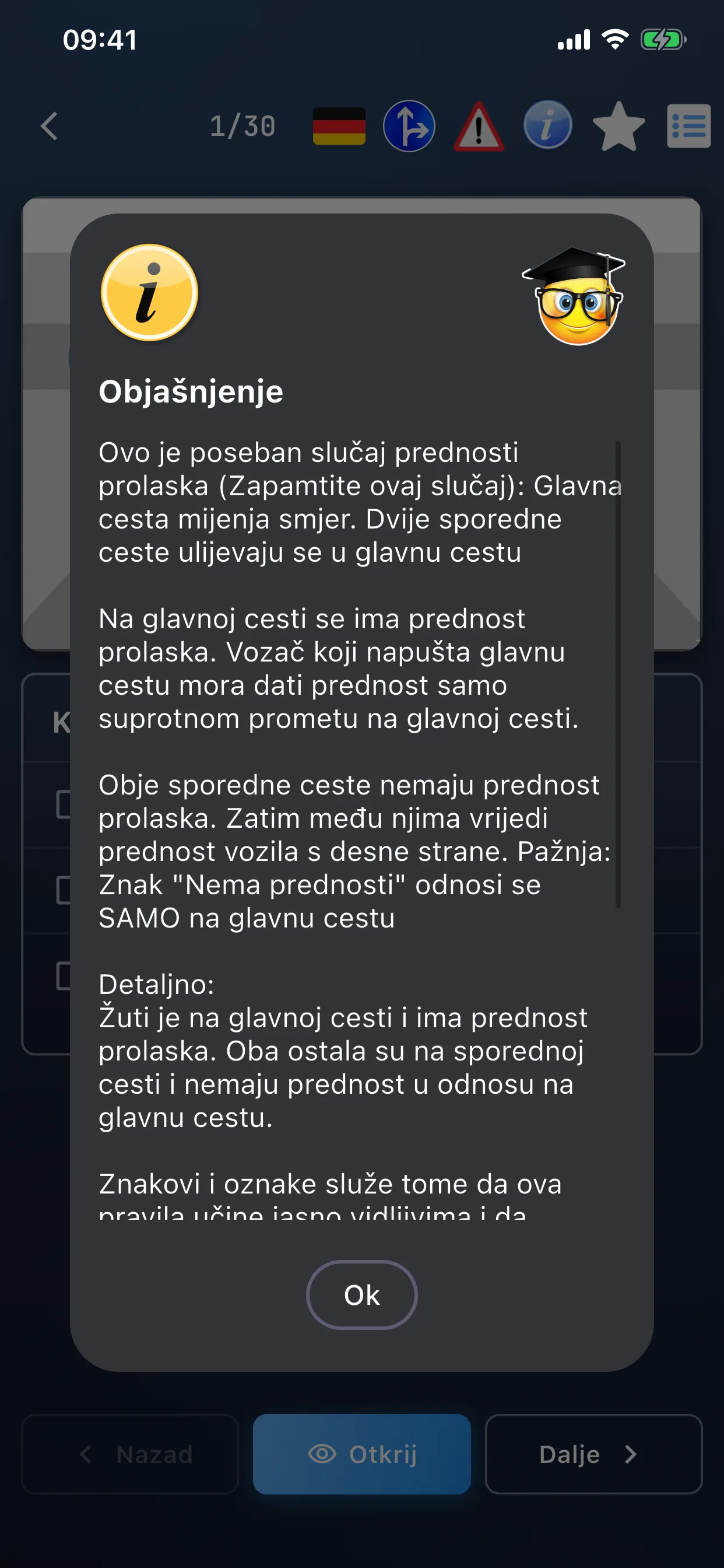 Aplikacija za teoriju mopeda – detaljno objašnjenje pitanja