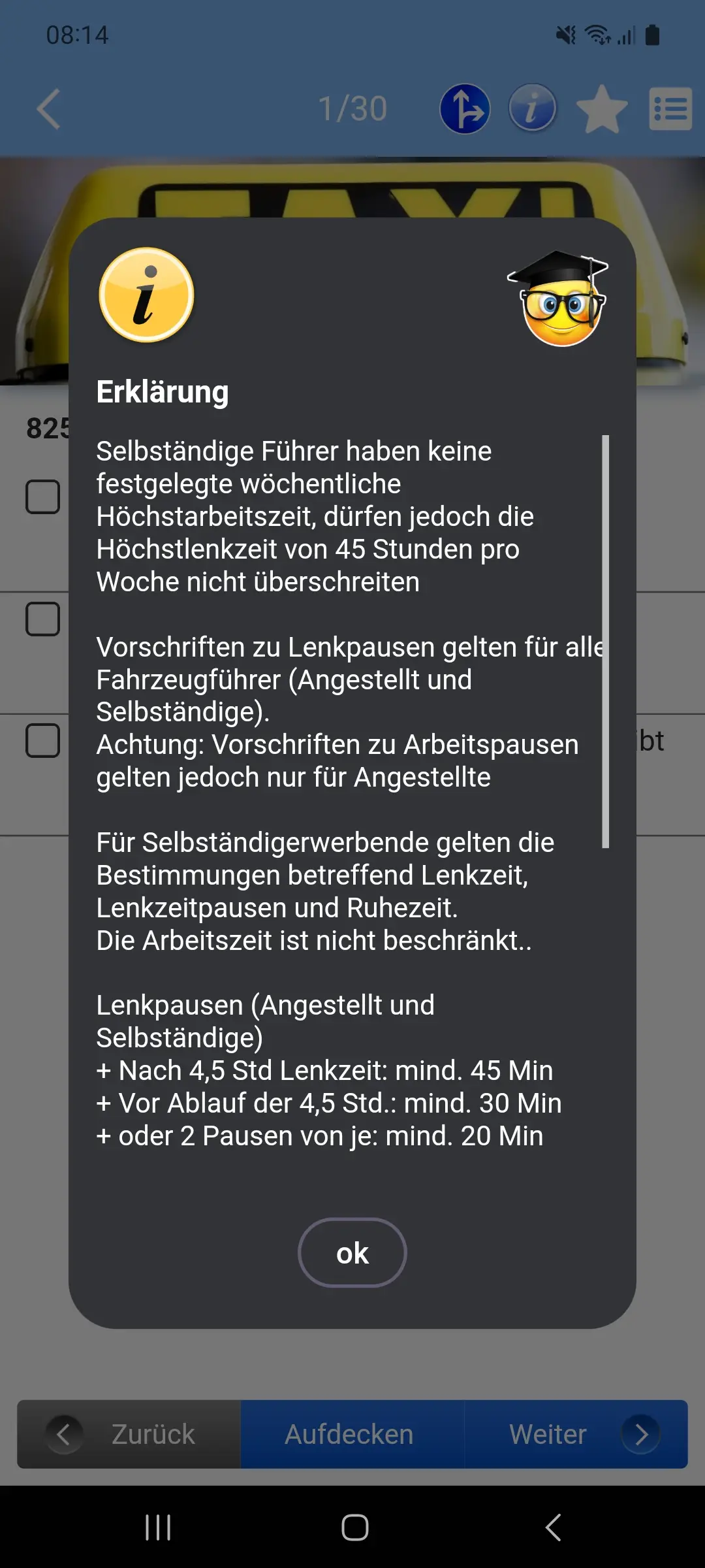 Taxi-Theorie-App – Detaillierte Erklärung zur Frage