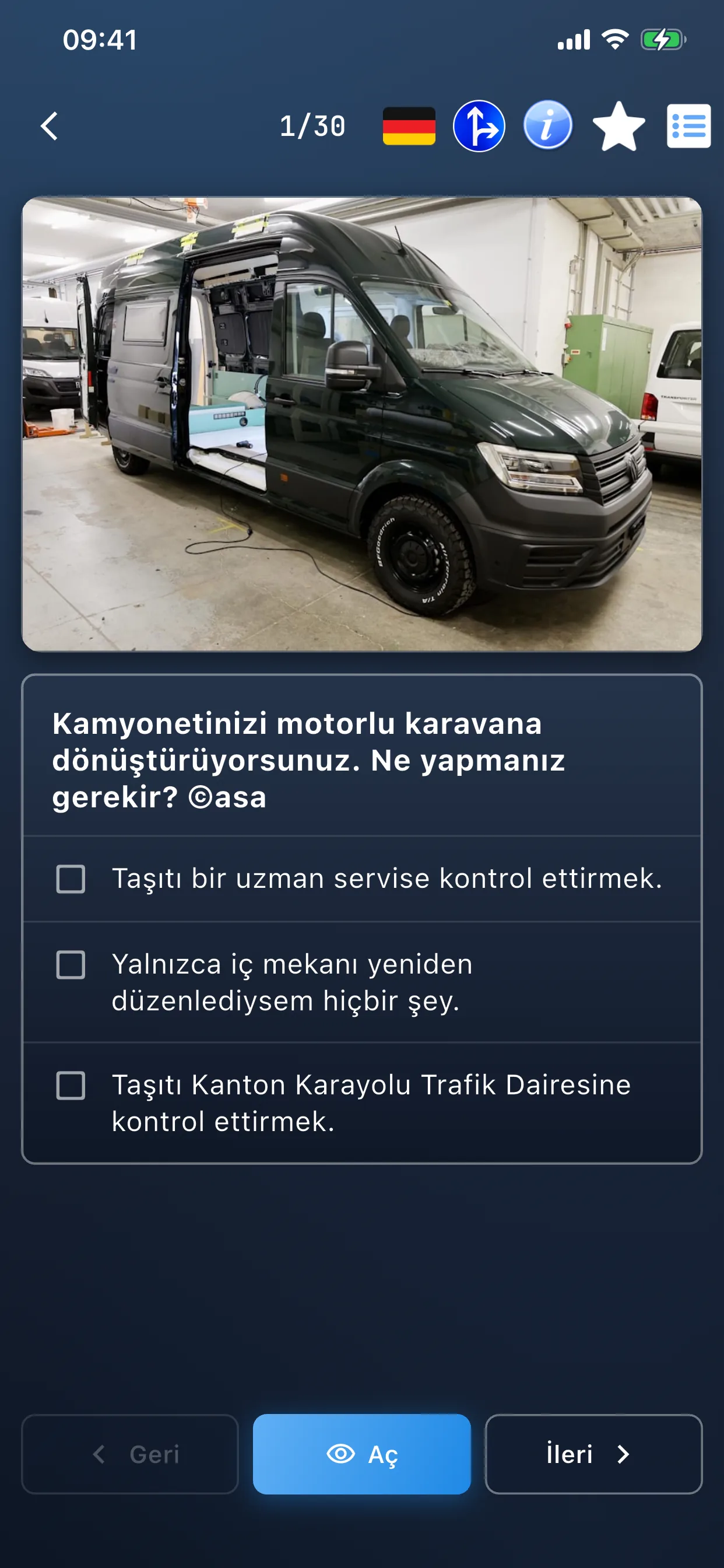 Oto teori uygulaması – cevaplarıyla çoktan seçmeli teori sorusu