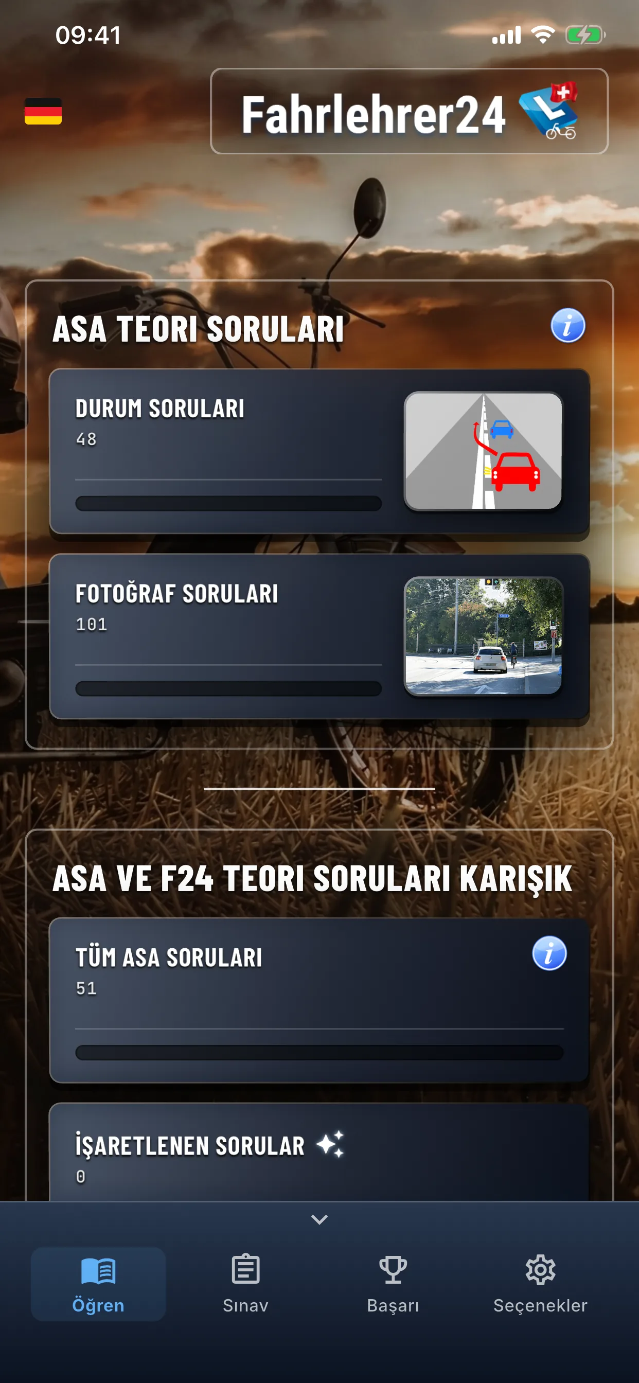 Moped teori uygulaması – çalışma modunda bireysel öğrenme