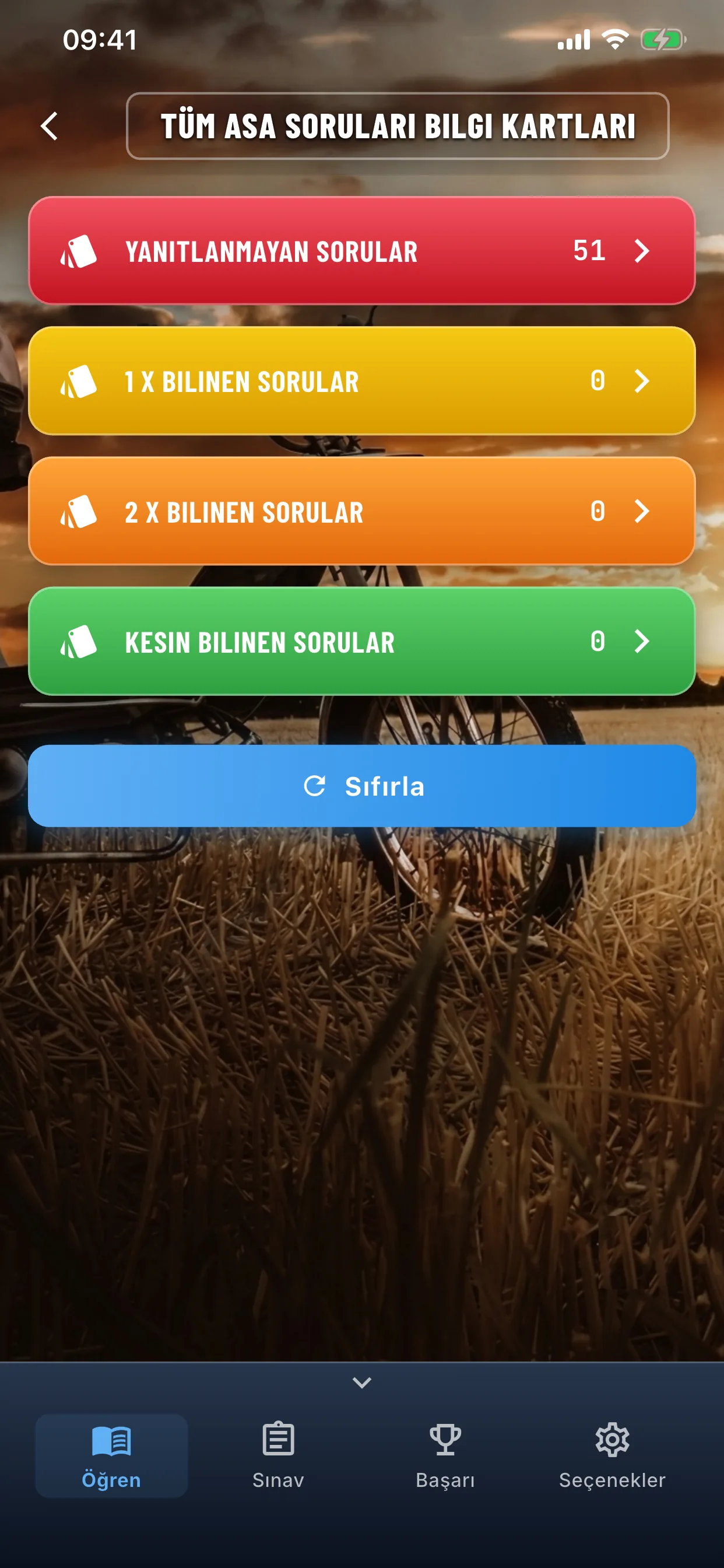 Moped teori uygulaması – tekrar için hafıza kartları