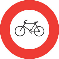 Verbot Fahrräder Nr. 2.05