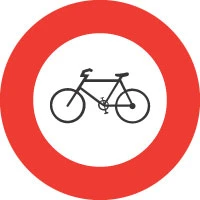 Verbot für Fahrräder und Motorfahrräder