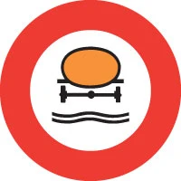 Verbot für Fahrzeuge mit wassergefährdender Ladung