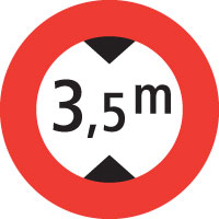 Maximum Height – Regulatory Signs Switzerland Sign 2.19