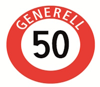 Höchstgeschwindigkeit 50 generell
