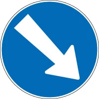 Hindernis rechts umfahren