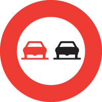 Überholen verboten Nr. 2.44