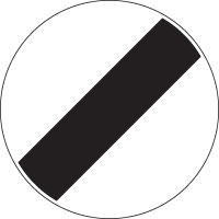 Ende aller Streckenverbote – Vorschriftssignal Schweiz Signal 2.58