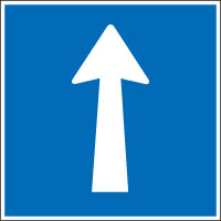 Einbahnstrasse – Hinweissignale Schweiz Signal 4.08
