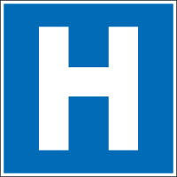 Spital – Hinweissignale Schweiz Signal 4.14