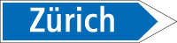 Indicateur de direction (route principale, flèche) – Signal d'indication Schweiz Signal 4.32