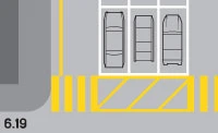 Haltverbotsfläche (gelbe Schraffierung)